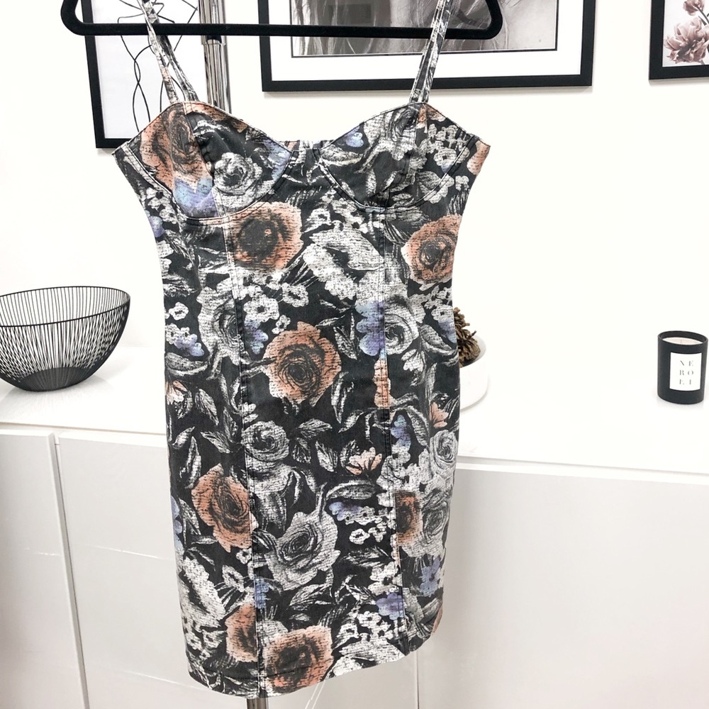 INSIGHT Floral Denim Dress